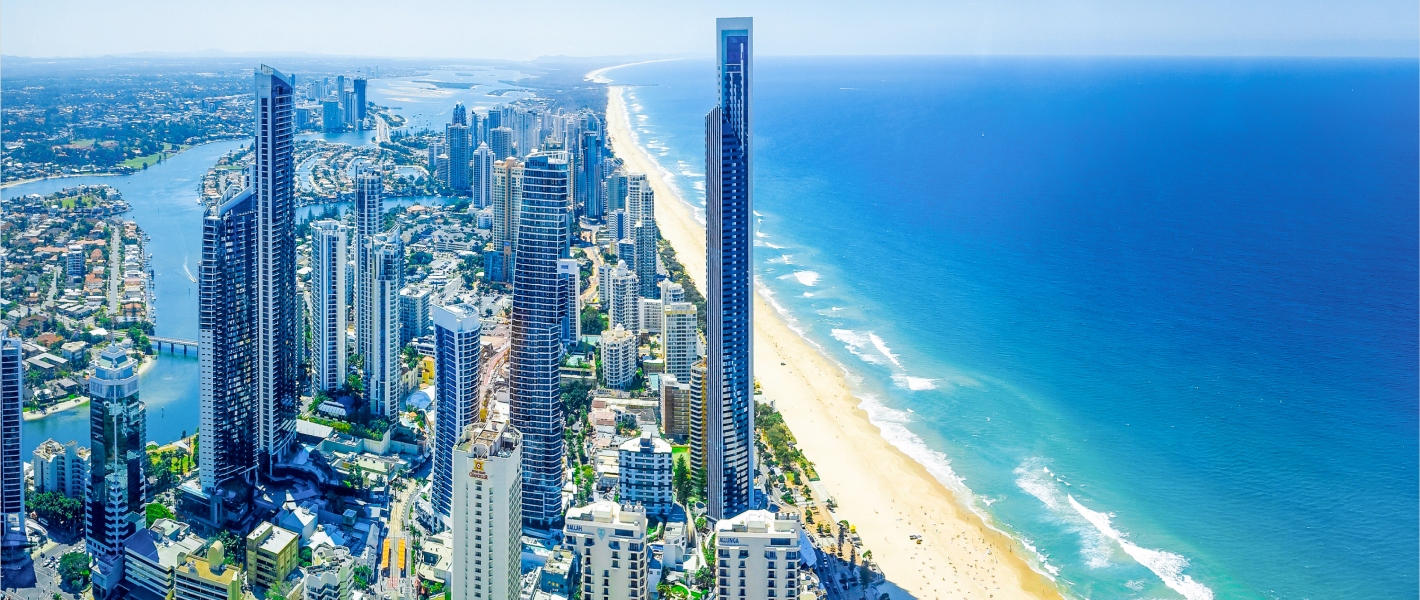 City and ocean view
